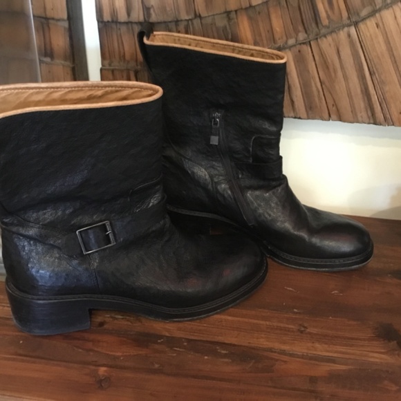 Alberto Fermani  Men’s Leather Boots,Made in Italy, Color Black, Size 40
